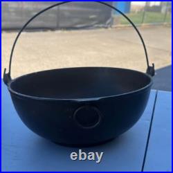 Antique Erie Cast Iron Scotch Bowl No. 9 Bail Handle pre Griswold Era