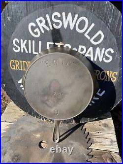 Antique Erie No. 9 Cast Iron Skillet Pre-Griswold Restored Seasoned Flat
