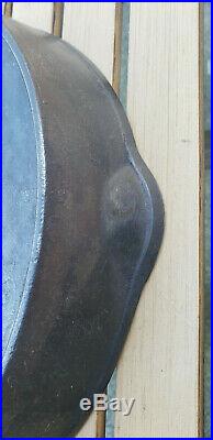 Antique Erie Pre Griswold 12 Cast Iron Skillet 719 Heat Ring HTF Rare Pan Vtg PA