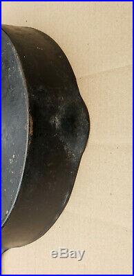 Antique Erie Pre Griswold 12 Cast Iron Skillet 719 Heat Ring Vtg Pan HTF Rare PA