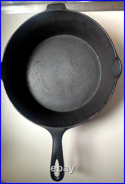 Antique Favorite Piqua Ware Cast Iron Frying Pan Skillet #8 1/2 with Lid #9A