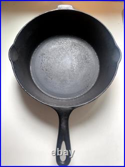 Antique Favorite Piqua Ware Cast Iron Frying Pan Skillet #8 1/2 with Lid #9A
