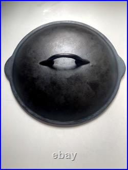 Antique Favorite Piqua Ware Cast Iron Frying Pan Skillet #8 1/2 with Lid #9A