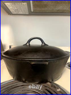 Antique Favorite Piqua Ware Cast Iron Frying Pan Skillet #8 1/2 with Lid #9A