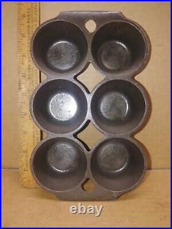 Antique GRISWOLD 6141 Cast Iron Muffin Pan