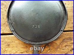 Antique GRISWOLD Cast Iron GRIDDLE Pan RESTORED # 8 ERIE Ironspoon