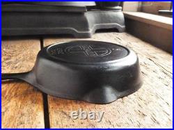 Antique GRISWOLD Cast Iron SKILLET Frying Pan # 5 LARGE SLANT LOGO Ironspoon