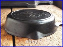 Antique GRISWOLD Cast Iron SKILLET Frying Pan # 5 LARGE SLANT LOGO Ironspoon