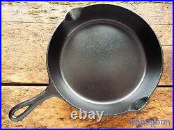 Antique GRISWOLD Cast Iron SKILLET Frying Pan # 8 LARGE SLANT LOGO Ironspoon