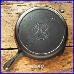Antique GRISWOLD Cast Iron SKILLET Frying Pan # 9 LARGE SLANT LOGO Ironspoon
