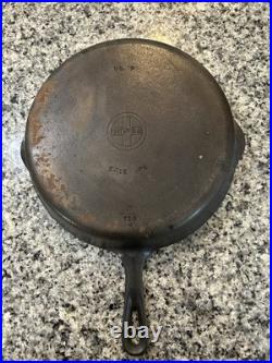 Antique GRISWOLD Erie Number 9 Spoon Handle Small Logo Cast SKILLET FRY PAN 710