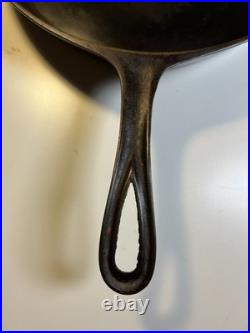 Antique Gate Mark Cast Iron Skillet Pan Fancy Ornate Handle Gatemark Civil War