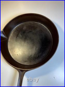 Antique Gate Mark Cast Iron Skillet Pan Fancy Ornate Handle Gatemark Civil War