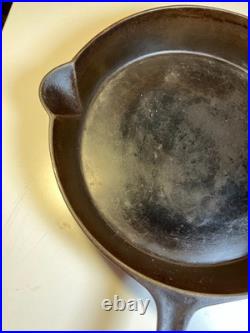 Antique Gate Mark Cast Iron Skillet Pan Fancy Ornate Handle Gatemark Civil War