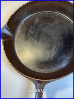 Antique Gate Mark Cast Iron Skillet Pan Fancy Ornate Handle Gatemark Civil War