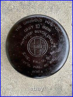 Antique Griswold #10 Cast Iron Tite-top Dutch Oven