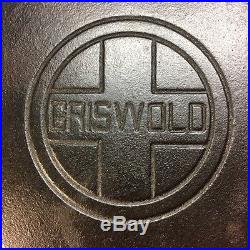 Antique Griswold #12 Cast Iron Skillet Large Block Logo Heat Ring Excellent Cond