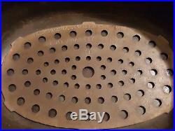 Antique Griswold #9 Cast Iron Oval Dutch Oven Roaster W Trivet & Lid RARE