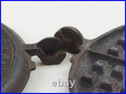 Antique Griswold American No. 8 High Base No. 88 Cast Iron 885 886 Waffle Maker