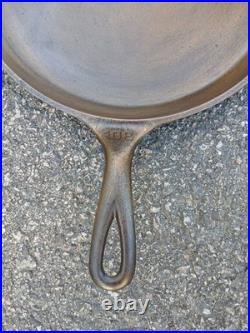 Antique Griswold Cast Iron 108 Slant EPU Shallow Skillet Griddle Heat Ring