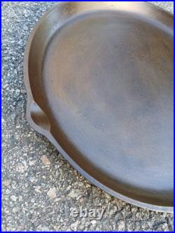 Antique Griswold Cast Iron 108 Slant EPU Shallow Skillet Griddle Heat Ring