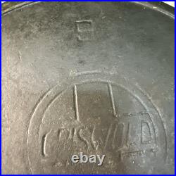 Antique Griswold Cast Iron #9 Large Logo Skillet w Heat Smoke Ring 710 H