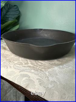 Antique Griswold Cast Iron #9 Large Logo Skillet w Heat Smoke Ring 710 H