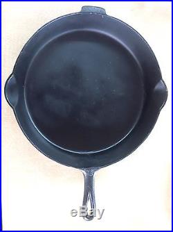 Antique Griswold Cast Iron Skillet No. 13 Slant Erie Pa USA 720 withHeat Ring