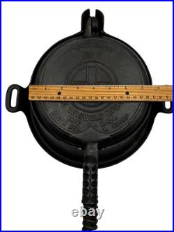 Antique Griswold Mfg. Co. American #8 High Base Cast Iron Waffle Iron
