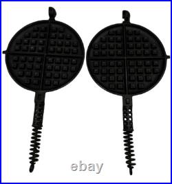 Antique Griswold Mfg. Co. American #8 High Base Cast Iron Waffle Iron