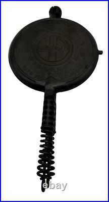 Antique Griswold Mfg. Co. American #8 High Base Cast Iron Waffle Iron