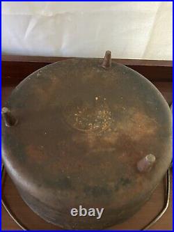 Antique Griswold Mold #10 Cast Iron Chuck Wagon Tite Top Dutch Oven With Lid