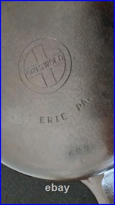 Antique Griswold No. 6 Cast Iron Skillet 699B 9