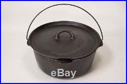 Antique Griswold Tite-Top Cast Iron Dutch Oven Pot #10 With Lid Erie PA