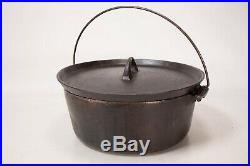 Antique Griswold Tite-Top Cast Iron Dutch Oven Pot #10 With Lid Erie PA