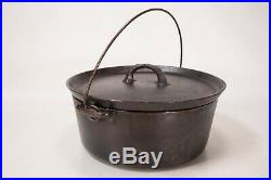 Antique Griswold Tite-Top Cast Iron Dutch Oven Pot #10 With Lid Erie PA