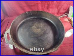Antique Lodge Cast Iron Skillet No14 -15.5 Early 1900s Unbroken Heat Ring. Flat