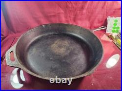 Antique Lodge Cast Iron Skillet No14 -15.5 Early 1900s Unbroken Heat Ring. Flat