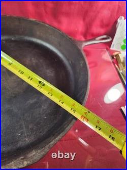 Antique Lodge Cast Iron Skillet No14 -15.5 Early 1900s Unbroken Heat Ring. Flat