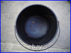 Antique No 9 Cast Iron Bean Pot Cauldron Kettle With Gate Mark