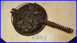 Antique Pat'd 1920 Griswold Heart Star Waffle 919 A920 Erie Pa U. S. A. No. 18