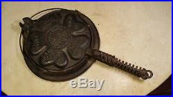 Antique Pat'd 1920 Griswold Heart Star Waffle 919 A920 Erie Pa U. S. A. No. 18