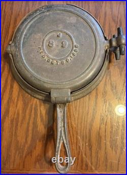 Antique Patton Patent Oct. 30, 1883 Cast Iron Waffle Iron