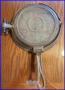 Antique Patton Patent Oct. 30, 1883 Cast Iron Waffle Iron