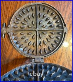 Antique Patton Patent Oct. 30, 1883 Cast Iron Waffle Iron
