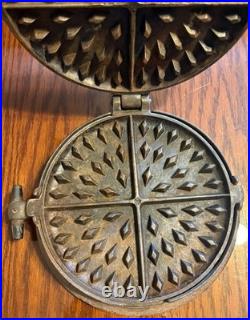 Antique Patton Patent Oct. 30, 1883 Cast Iron Waffle Iron