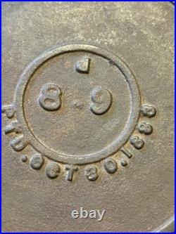 Antique Patton Patent Oct. 30, 1883 Cast Iron Waffle Iron
