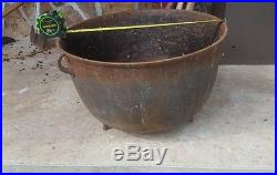 Antique Pioneer cast-iron cauldron scalding pot Vintage Large Cast Iron POT