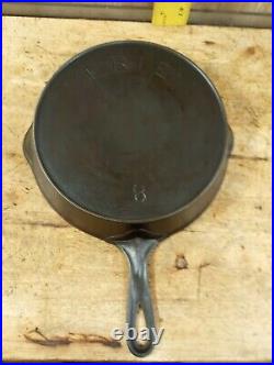 Antique Pre Griswold ERIE #8 Cast Iron Skillet Heat Ring Maker Mark Rare