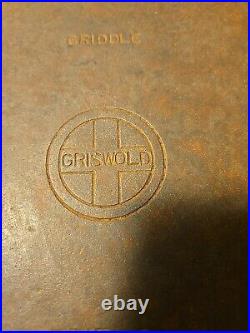 Antique Pre Griswold Erie #8 Cast Iron Griddle